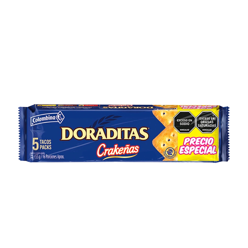 GALLETA DORADITAS CRAKENAS X 5 UND
